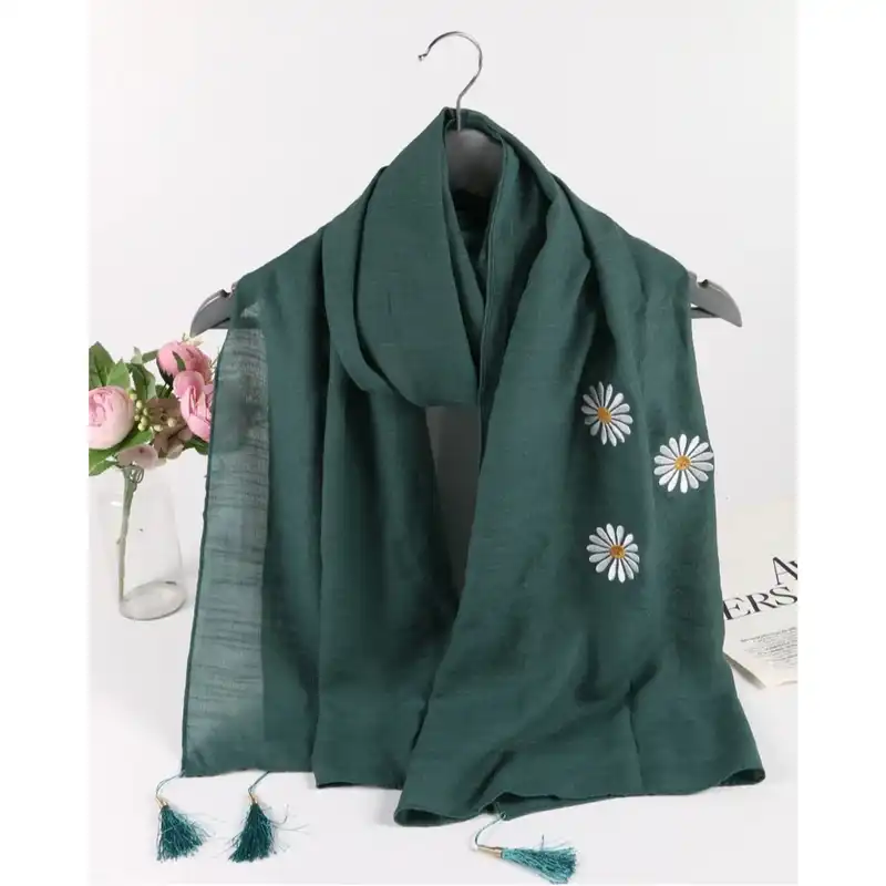 شال زنانه مدل نخی وال اسلپ بابونه