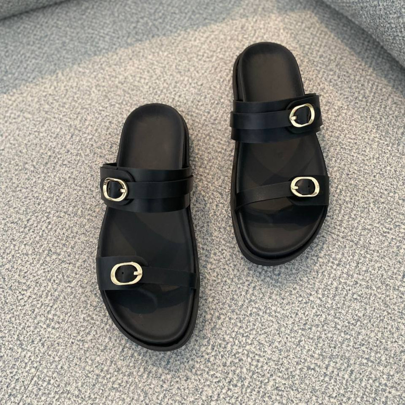 صندل زنانه مدل Z2BBL دو بند رنگ مشکی