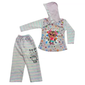 ست هودی و شلوار دخترانه مدل جغد کد Y4C