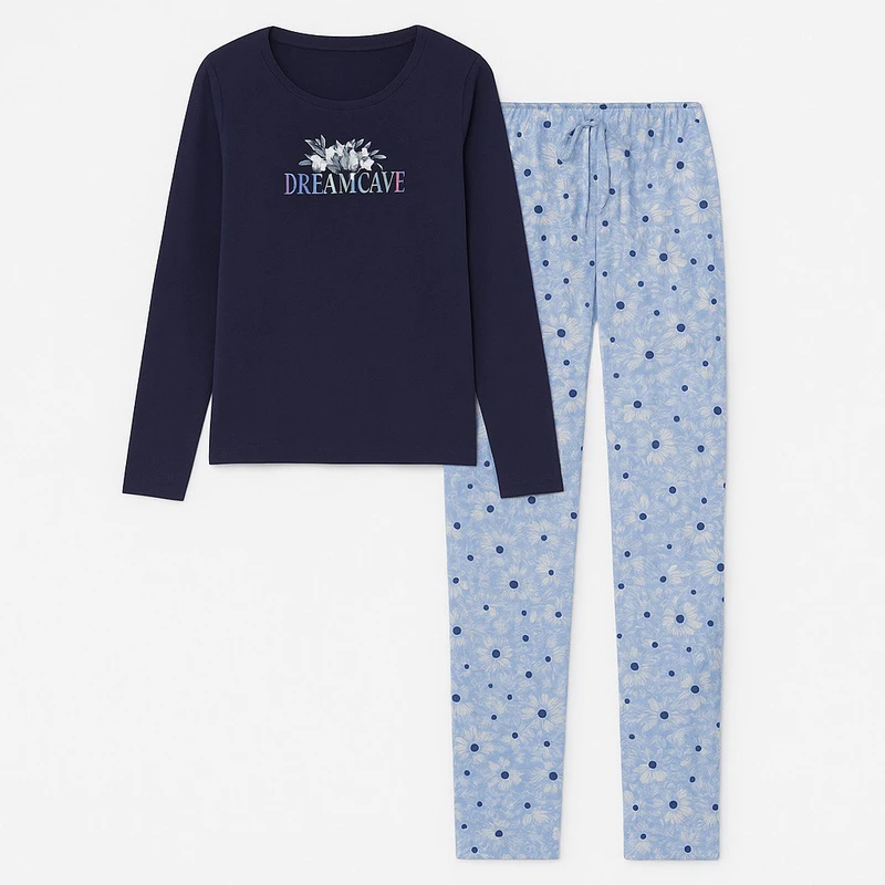 ست تی‌شرت آستین بلند و شلوار راحتی زنانه اسمارا مدل Sd