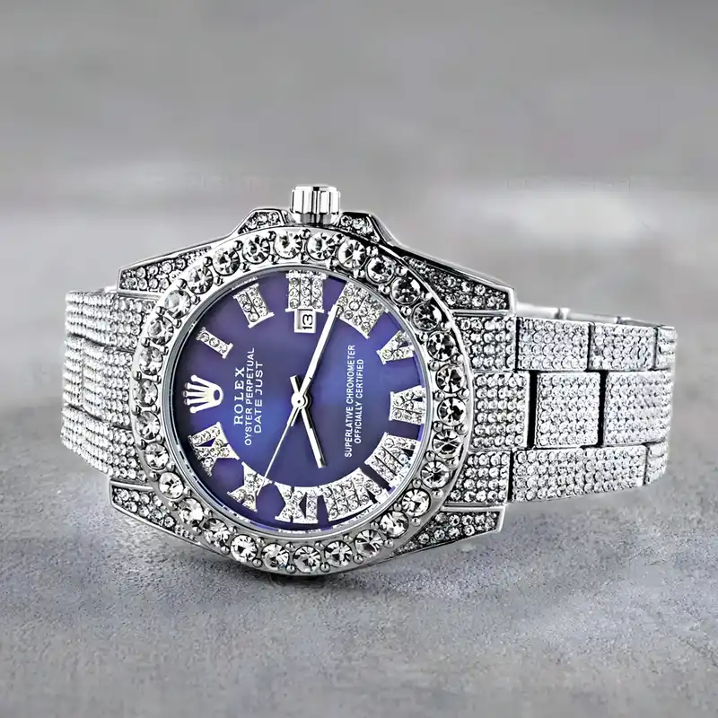 ساعت مچی عقربه ای مدل فول نگین استون کد Av-Ro-5