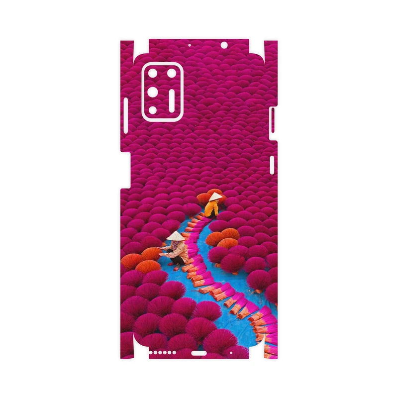 برچسب پوششی ماهوت مدل Vietnam Incense Wood Farms-FullSkin مناسب برای گوشی موبایل موتورولا Moto G9 Plus