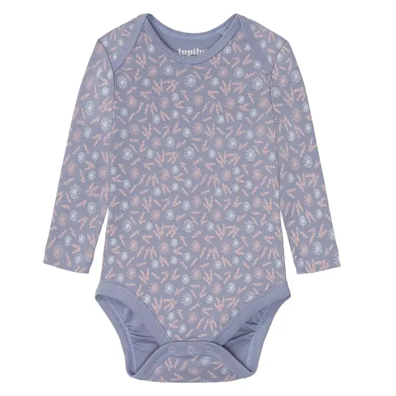 بادی آستین بلند نوزادی  لوپیلو مدل رنگارنگ مجموعه 5 عددی