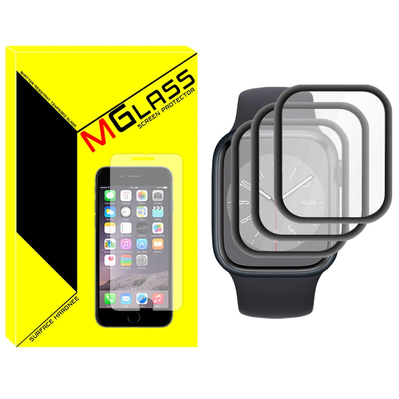 محافظ صفحه نمایش نانو ام‌گلس مدل GLS_Pmma مناسب برای اپل واچ Series 10/11 42mm بسته سه عددی
