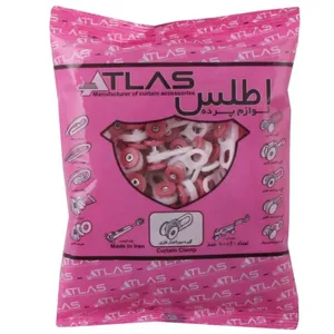 گیره پرده مدل اطلس 4 بسته 100 عددی