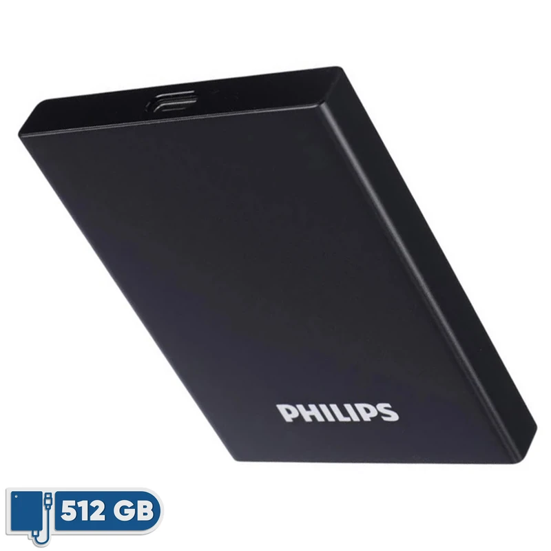 اس اس دی اکسترنال فیلیپس مدل FM51PS051S ظرفیت 512 گیگابایت رابط USB 3.2 Gen2