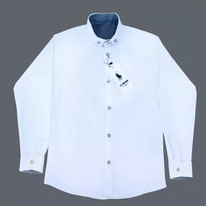 پیراهن پسرانه مدل D1040 رنگ سفید