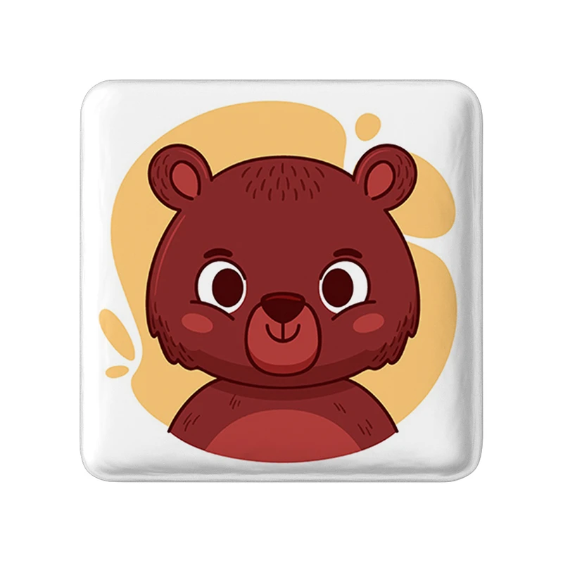 مگنت خندالو طرح خرس حیوانات بامزه مدل مربعی کد 37146