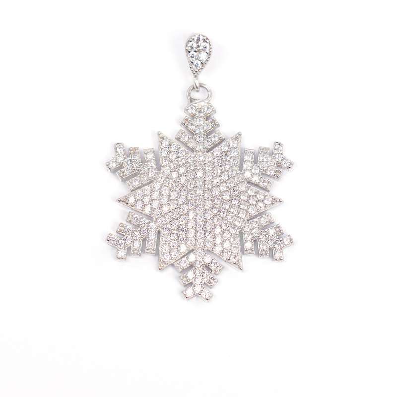 آویز گردنبند نقره زنانه مدل Snowflake_22
