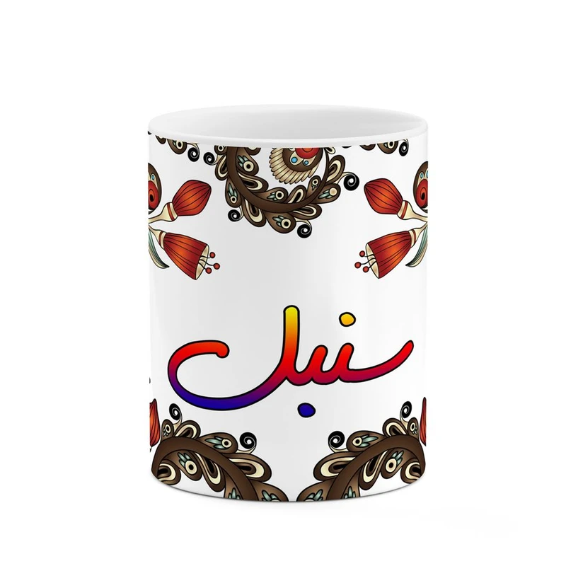 ماگ کاکتی مدل اسم سنبل طرح سنتی گل و بته کد mgh45654