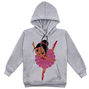 هودی دخترانه مدل دخترک F72 رنگ طوسی