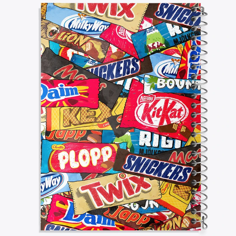 دفتر نقاشی 50 برگ خندالو طرح شکلات های معروف کد N2068