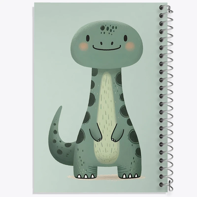 دفتر شطرنجی 50 برگ خندالو طرح دایناسور کیوت کد N5379