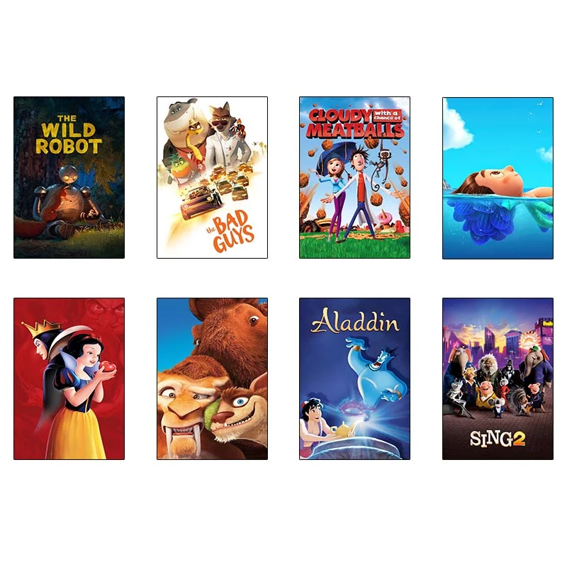 پوستر کارنيکا طرح انیمیشن Animation کد 10304 مجموعه 8 عددی