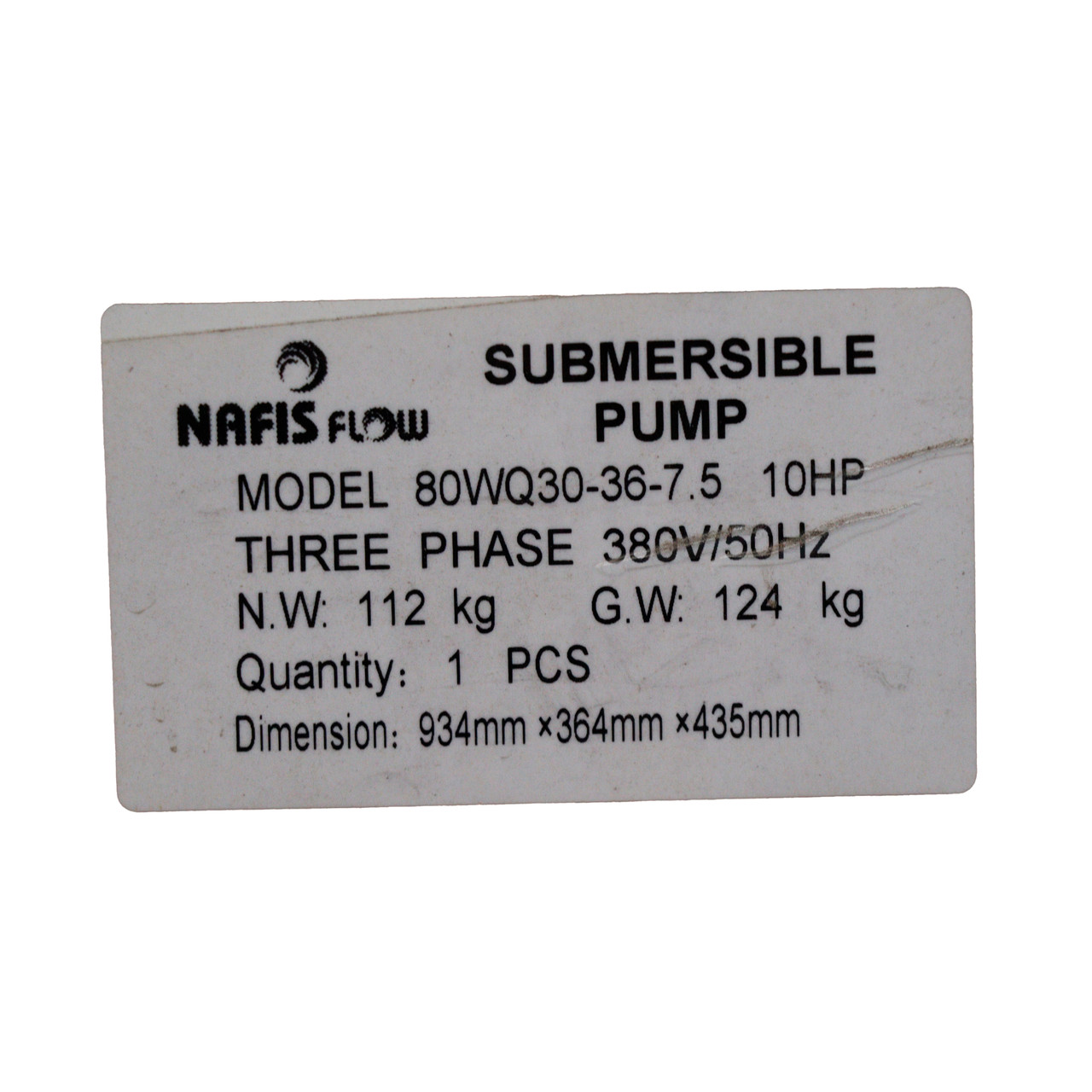 پمپ لجن کش نفیس فلو مدل 80WQ30-36-7.5