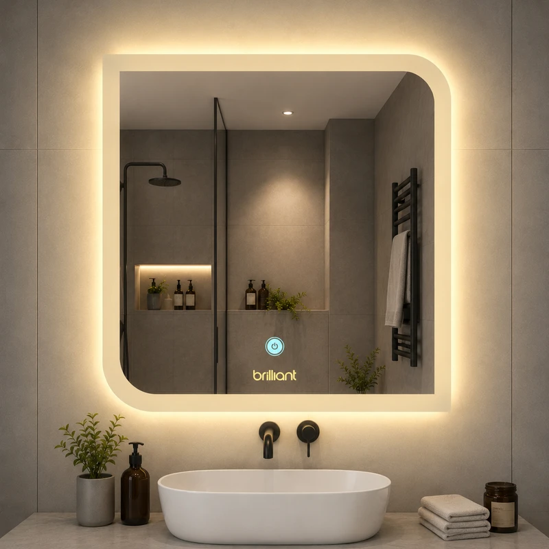 آینه سرویس‌ بهداشتی مدل نوکیا کد 510 سایز 50*60 سانتی متر
