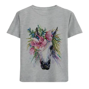 تی شرت آستین کوتاه بچگانه مدل اسب F748