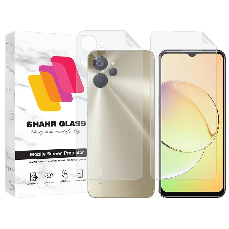 محافظ صفحه نمایش شهر گلس مدل MTNANFBSH مناسب برای گوشی موبایل ریلمی Realme 10 5G به همراه محافظ پشت گوشی