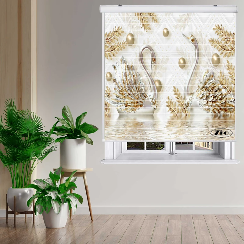 پرده زبرا زیو مدل 3D1004 سایز 150x150 سانتی متر