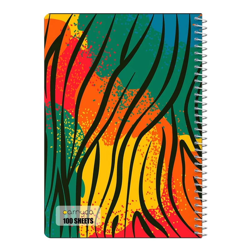 دفتر مشق 100 برگ سیمی کارنیکا طرح پترن پوست Animal Pattern کد 43140