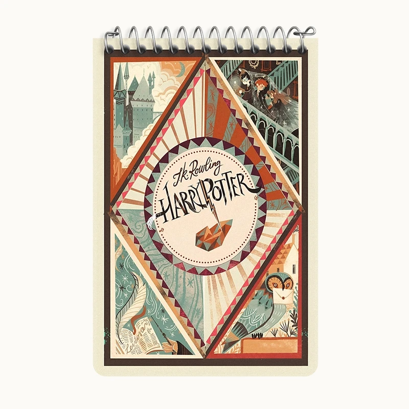 دفتر یادداشت 50 برگ خندالو طرح هری پاتر (Harry Potter) کد F8640