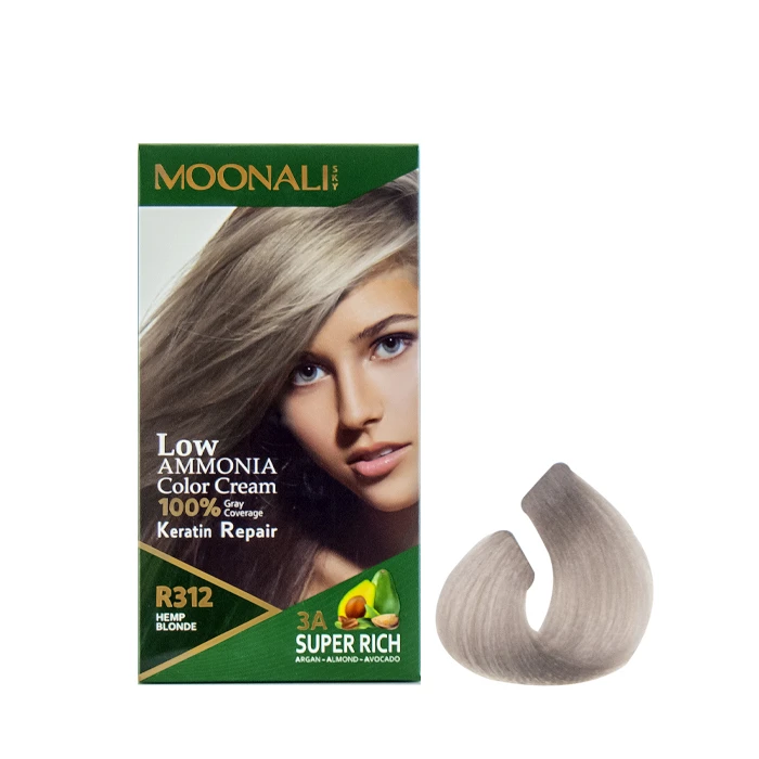 کیت رنگ مو مونالی اسکای شماره R312 حجم 100 میلی لیتر رنگ بلوند کنفی
