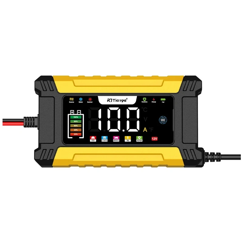 شارژر باتری خودرو مدل RJ-C121001B کد Yellow شارژر باتری خودرو مدل RJ-C121001B کد Yellow