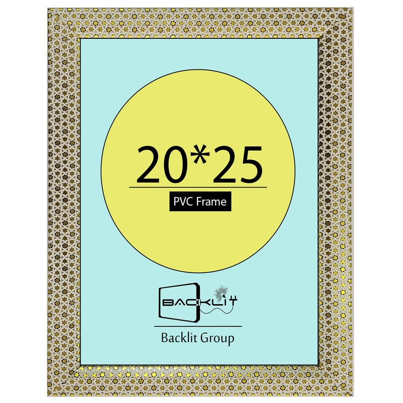 قاب عکس بکلیت طرح خاتم مدل لبه خم دیواری سایز 25×20 سانتی متر