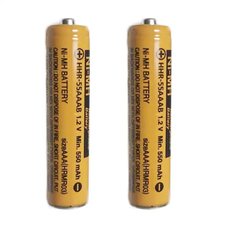 باتری نیم قلمی قابل شارژ تلفن بی سیم پاناسونیک مدل (Ni-MH/HHR-55AAAB(HRMR03 بسته دو عددی