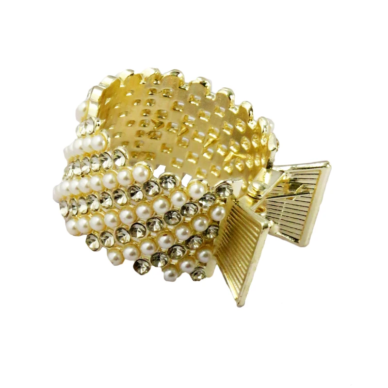 کلیپس مو زنانه مدل سامورایی نگین و مروارید کد 1577