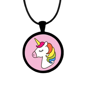 گردنبند دخترانه مدل Unicorn اسب تک شاخ کد GR-3001