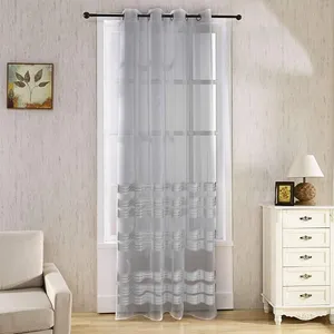 پرده تیکو دکو مدل حریر ژرسه سه لاین ژوردار سایز 140*280 سانتی متر