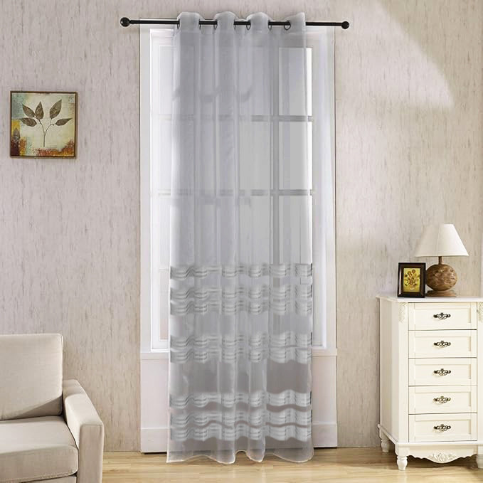 پرده تیکو دکو مدل حریر ژرسه سه لاین ژوردار سایز 140*280 سانتی متر