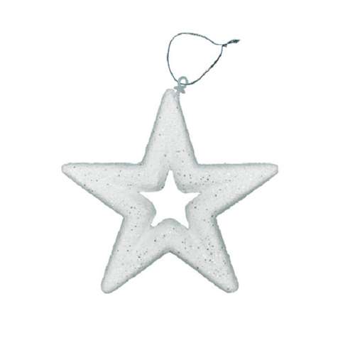 آویز تزیینی مدل ستاره برفی کریسمس کد HT07