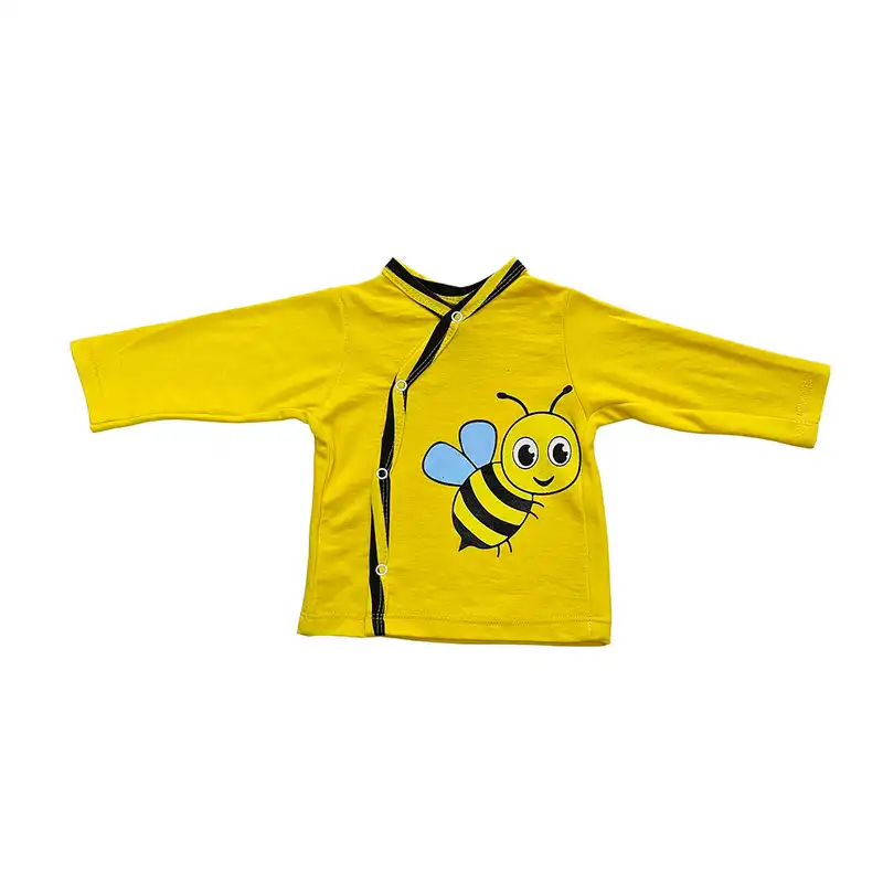 ست 3 تکه لباس نوزادی سپیدپوش مدل زنبور کد 140260