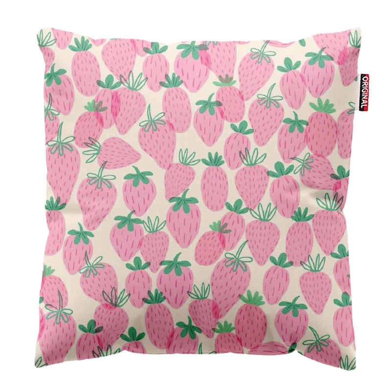 کوسن پاد آفرین طرح توت فرنگی کد 5242 سایز 30*30 سانتی متر