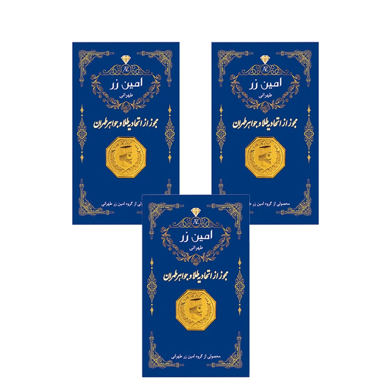 سکه گرمی طلا 18 عیار پارسیان امین زر مدل 005 بسته 3 عددی