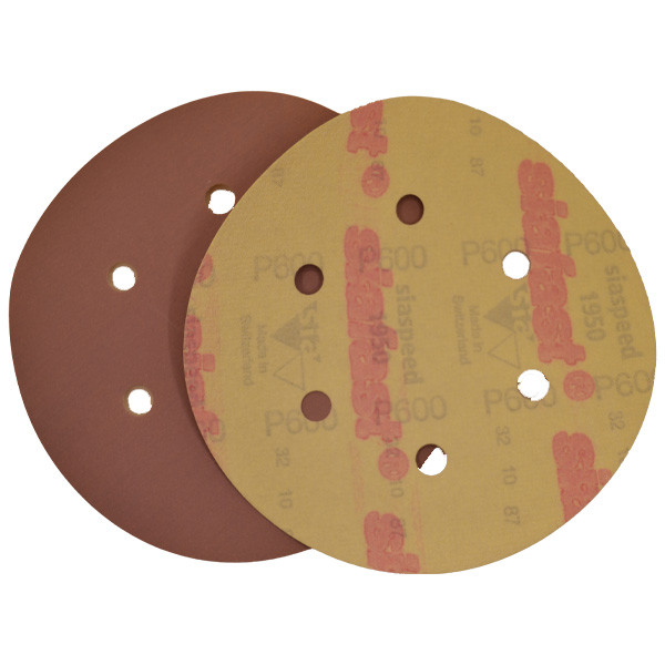 سنباده دیسکی پشت کرکی سیا مدل 150 میلیمتر P.600 کد 1950 پک 10 عددی