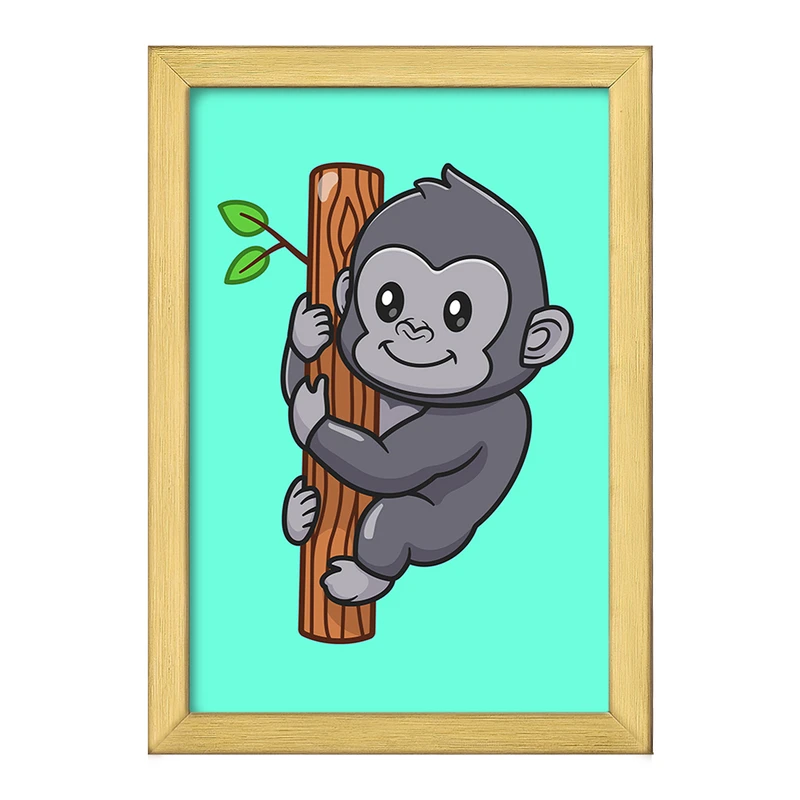 تابلو خندالو طرح حیوانات بامزه گوریل کد 29701