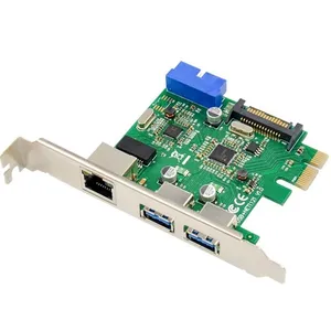 کارت توسعه PCI-E به USB3.0 / لن RG45 مدل MT-CARD
