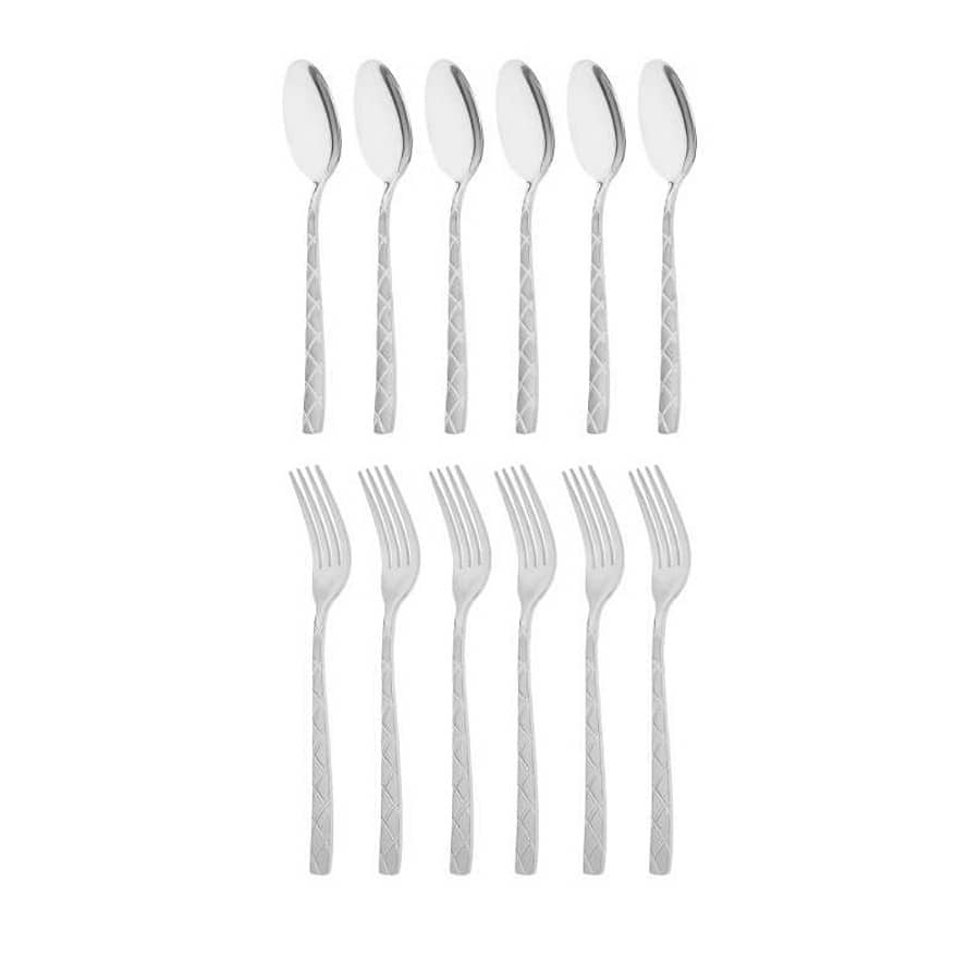 ست قاشق و چنگال 12 پارچه کرون مدل 4785