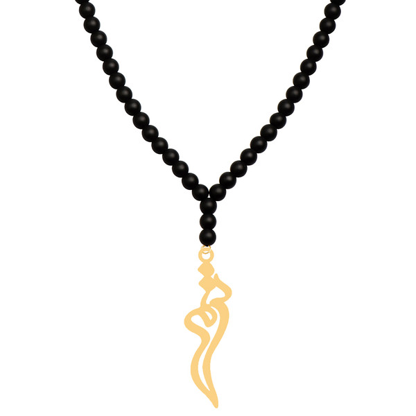 گردنبند طلا 18 عیار زنانه کرابو طرح ترمه مدل Kr70893