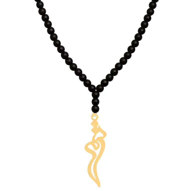 گردنبند طلا 18 عیار زنانه کرابو طرح ترمه مدل Kr70893