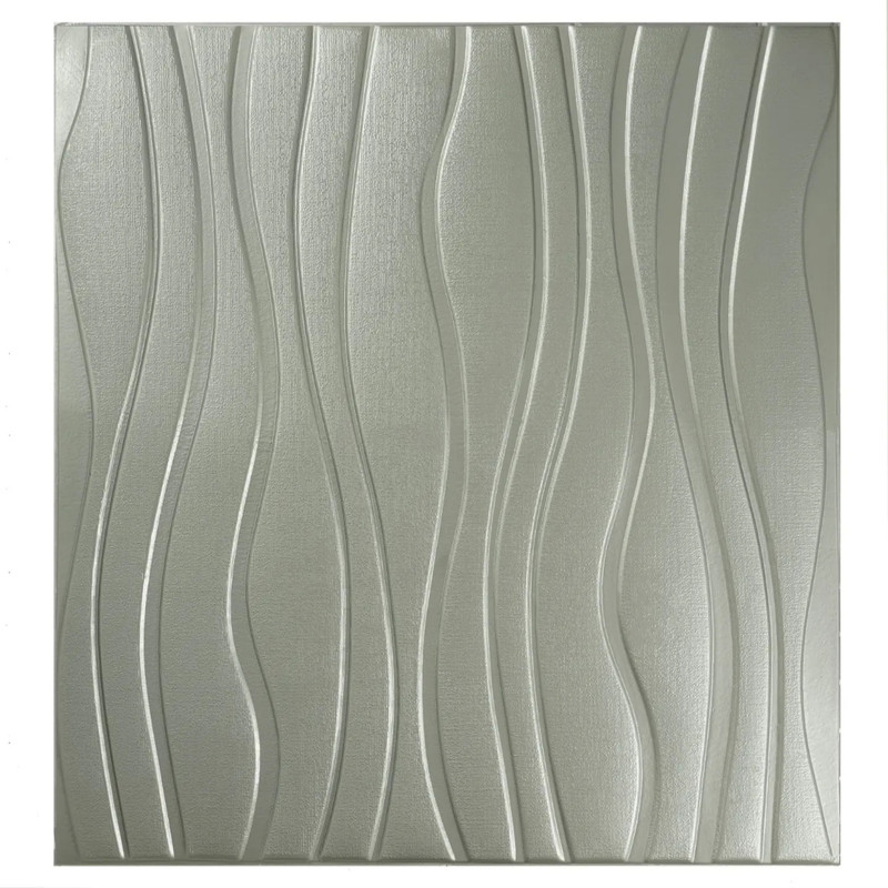 دیوارپوش مدل فومی پشت چسب دار طرح موج بسته 10 عددی