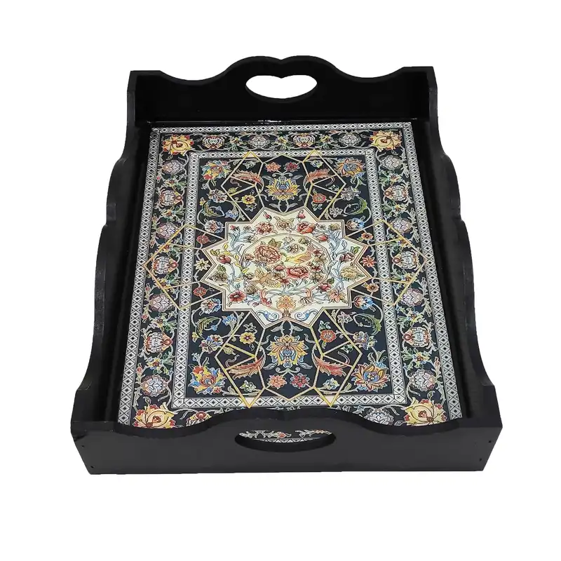 سینی رزینی طرح فرش کد 30x40