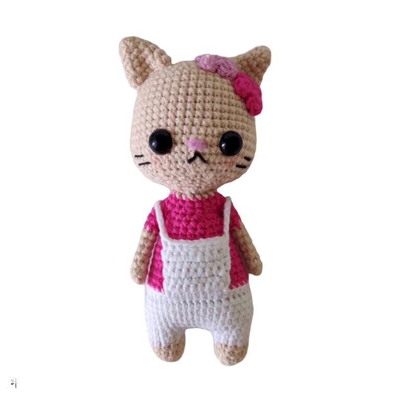 عروسک بافتنی  مدل گربه کیتی کوچولو کد 60231 