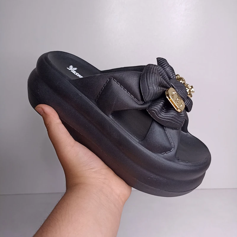 عکس شماره 5 : دمپایی زنانه پاپا مدل آیسان کد 1659-bk