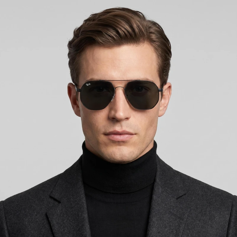عینک آفتابی خلبانی (Aviator) ری بن مدل RB3714I-002-B1