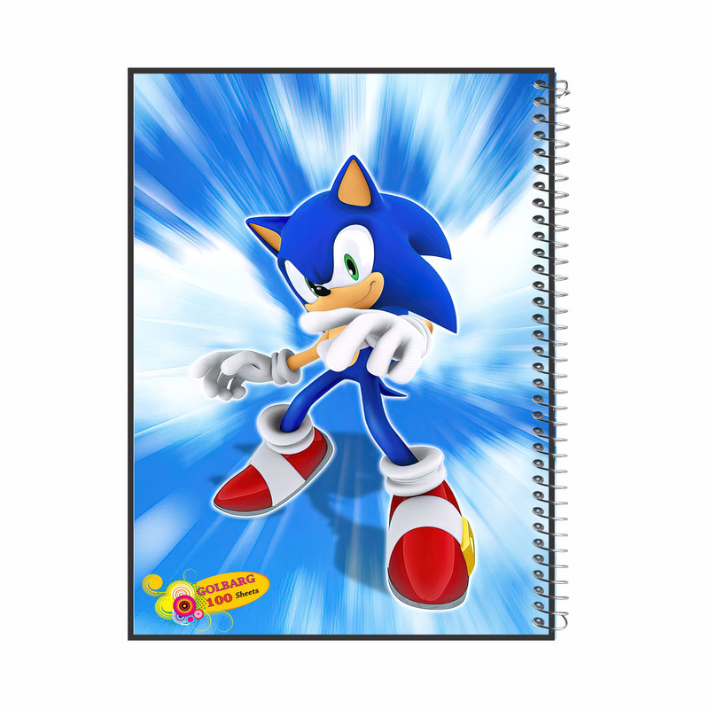 دفتر مشق 100 برگ گلبرگ طرح سونی پسرانه کد 828