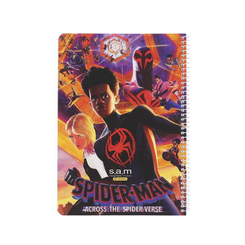 دفتر مشق 80 برگ سم طرح Spider-Man Across the Spider-Verse